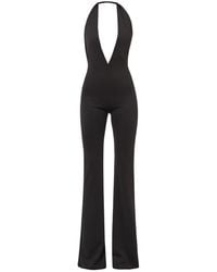 LIA ARAM - Halterneck Flared Jumpsuit - Lyst