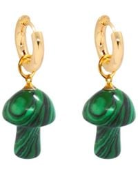 VALERIE CHIC - Mushroom Malachite Earrings 18K - Lyst