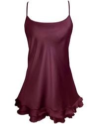 MONIQUE MORIN LINGERIE - Moonstruck Satin Chemise Velvet - Lyst
