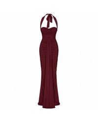 Herfetch - Maxi Diana Dress- Burgundy - Lyst