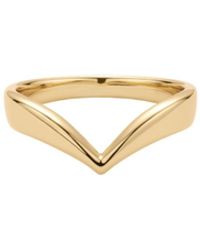 Vanhi - Veda Plain Chevron Ring - Lyst