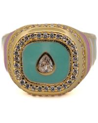 Ebru Jewelry - Pastel Colors Diamond & Spring Statement Ring - Lyst
