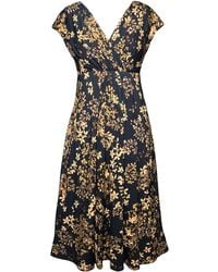 Alie Street London - Sara Midi Dress Golden Blossom - Lyst