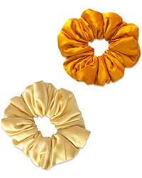 Rakhsh Rakhshi - Golden Hour Duo Plush Silk Scrunchies Set - Lyst