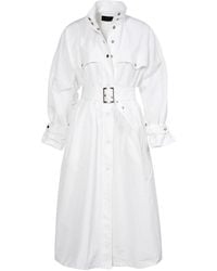 AGGI by HALEWSKI - Vanda White Milk Trench Coat - Lyst