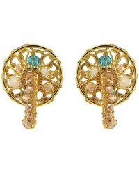 Lavish by Tricia Milaneze - Neutrals Seafoam Mix Moira Post Dangle Handmade Earrings - Lyst