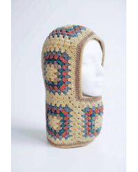 Ana Chic - Cream And Coral Granny Square Handmade Crochet Balaclava - Lyst
