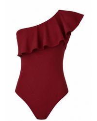 Rive & Rituel - Aelia Bordeaux Bodysuit - Lyst
