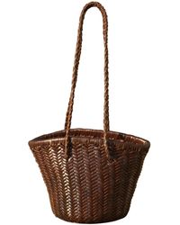 Rimini - Zigzag Woven Leather Bucket Bag In Small Size 'alessandra' - Lyst