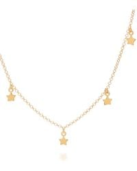 Nellou Jewellery - Floating Star Charm Necklace Plated Sterling - Lyst