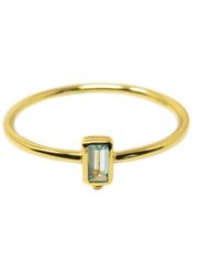 NASI SILVER - Level Baguette Ring- Topaz - Lyst