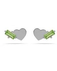 Onia - Peridot Heart Studs - Lyst