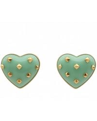 Michael Nash Jewelry - Cosette Jade Heart Resin Stud Earrings - Lyst