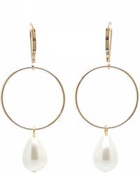 SALOME - Signature Pearl Earrings - Lyst