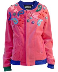 Absurde - Zemrude Velvet Bomber Jacket - Lyst