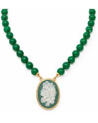 Vintouch Italy - Carnation Cameo Necklace With Agate - Lyst