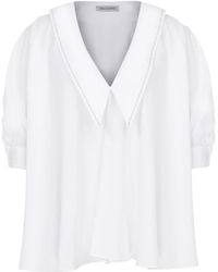 NAZLI CEREN - Poppy Ruffled Cotton Shirt - Lyst