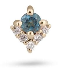 Zohreh - London Topaz & Diamond Arrow Flat Back 9K - Lyst