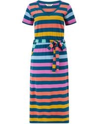 Sugarhill - Mara V-Neck Jersey Midi Dress, Multi, Staggered Pop - Lyst