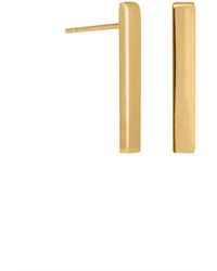 Edge Only - Bar Earrings 18Ct Vermeil - Lyst