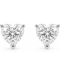 Pearl Code - Angel Heart Moissanite Stud Earrings - Lyst