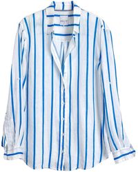 Hut Noosa - Miami Stripe Boyfriend Linen Oversized Shirt - Lyst