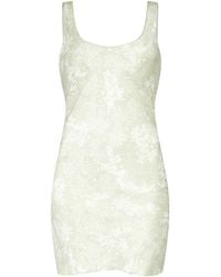 Lily Rou - Neutrals Silk Coral Scoop Neck Mini Dress - Lyst