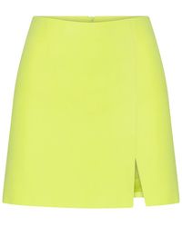 NAZLI CEREN - Vance A Line Mini Skirt In Lime - Lyst