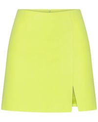 NAZLI CEREN - Vance A Line Mini Skirt In Lime - Lyst