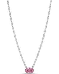 SHYMI - Fancy Oval Tennis Necklace - Lyst