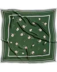 RainSisters - Large Floral Natural Silk Scarf - Lyst