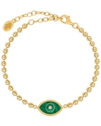Karma and Luck - Bright Soul Evil Eye Malachite Bracelet - Lyst