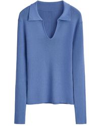 Victoria Paulsen - Samantha Long Sleeve Knit Polo - Lyst