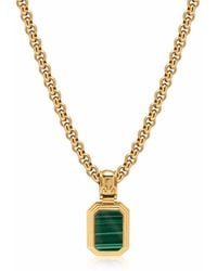 Nialaya - Sterling Necklace With Two-In-One Malachite & Onyx Pendant - Lyst