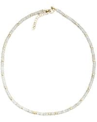 Herself Collections - Moonstone Morse Code Necklace - Lyst