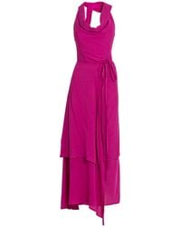 Bianca Popp - Asymmetrical Collar Bareback Dress - Lyst
