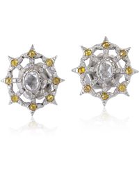 Artisan - 18K Ice Diamond & Diamond Star Earrings - Lyst