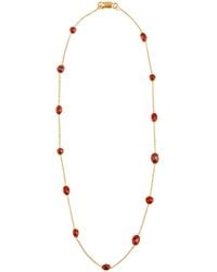 Opium Jewels - Short Chain Necklace With Rubies - Lyst