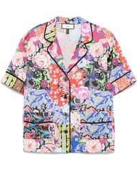 Nissa - Floral-Print Satin Shirt - Lyst