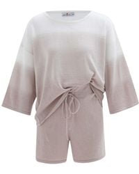 Peraluna - Siri Knitted Blouse & Shorts Matching Set - Lyst