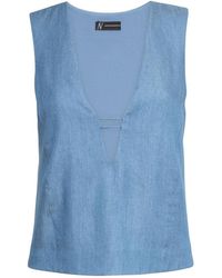 Audrey Vallens - Denim Affair Tencel Vest Top - Lyst