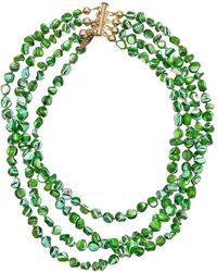 Farra - Natural Shell Multi-Layers Necklace - Lyst