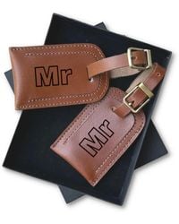 VIDA VIDA - Mr And Mr Handmade Leather Luggage Tag Set - Lyst
