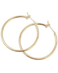 Harfi - Classic Plain Plated Hoop Earrings - Lyst