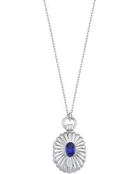 LINYA JEWELLERY - Mini Stone Covered Medallion Locket Necklace - Lyst