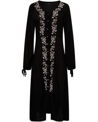 LAtelier London - Shirt Embroidered Midi Dress - Lyst