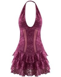 OW Collection - Eleanor Lace Mini Dress - Lyst