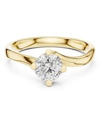 Aya Fine Jewelry - Round Cut Lab Grown Diamond Solitaire Ring - Lyst