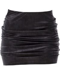 Maison Bogomil - Jersey Leather Mini Skirt - Lyst
