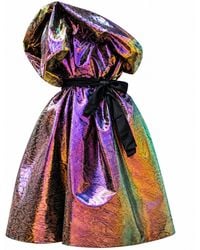 Miro Misljen - Iridescent One-Shoulder Dress - Lyst